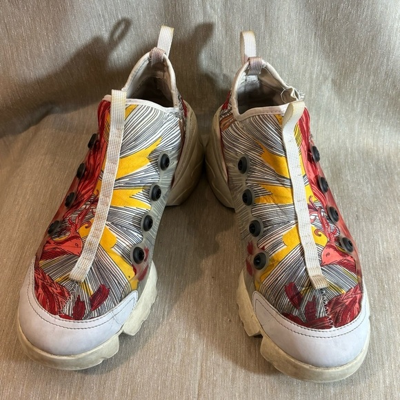 CHRISTIAN DIOR SZ 39 MULTICOLOR DIOR MILLE FLEURS D-CONNECT SNEAKERS Flaws - Picture 2 of 11